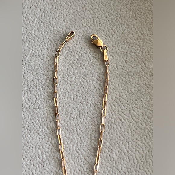 Shy creations 14k rose gold paper clip pave diamond elongated heart necklace - Picture 14 of 16